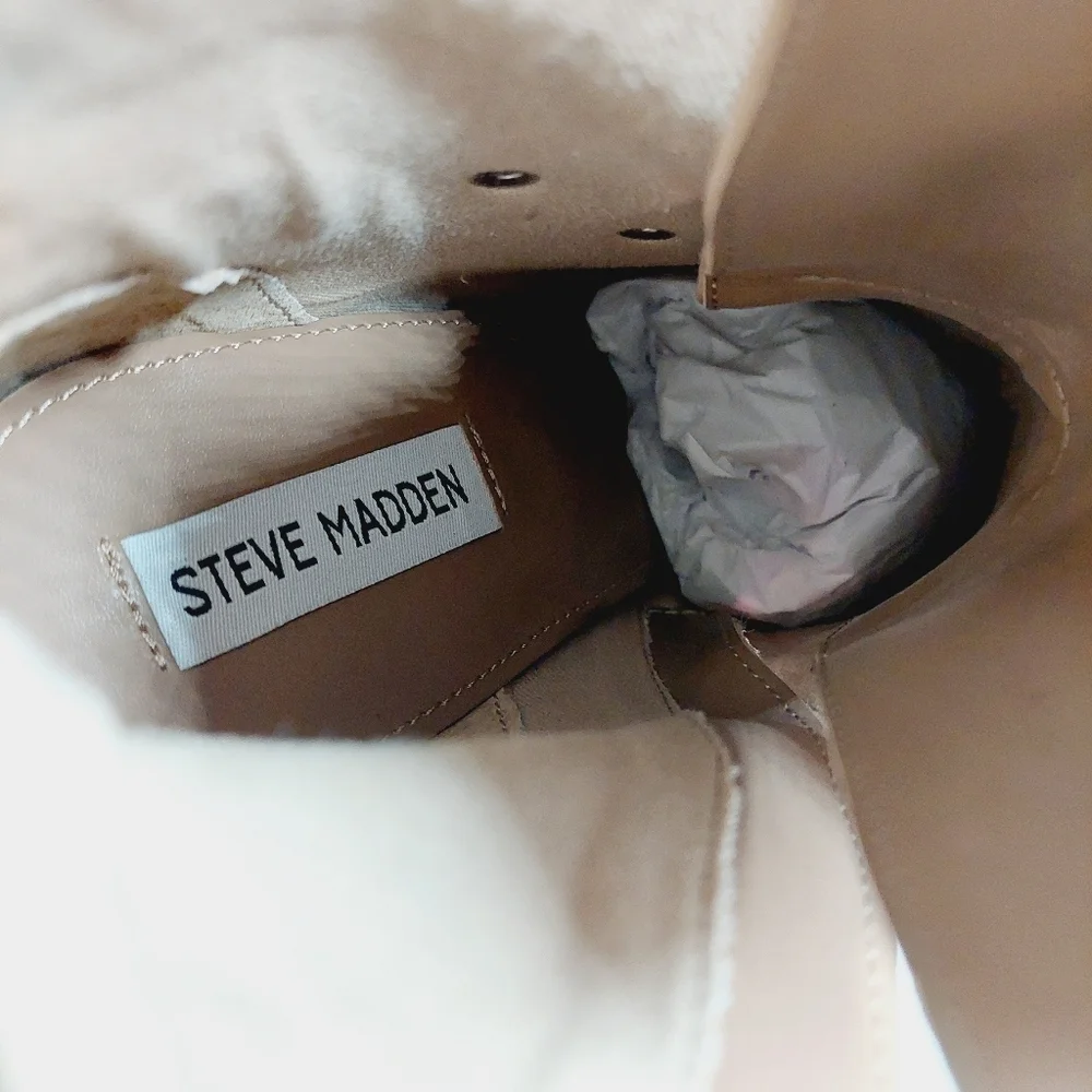 NEW Steve Madden Kare Lace-Up Boot In Sand O151 - Picture 10 of 12